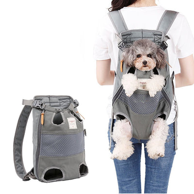 Puppy Backpack, Dog Carrier Backpacks, Dog Backpack, Adjustable Pet Front Carrier with Sub-Package, Legs Out Front-Facing Pet Carrier Backpack for Small Medium Large Dogs